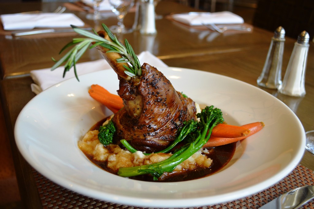 Our Lamb Shank braised with Crooked Ladder's Ponquogue Porter
